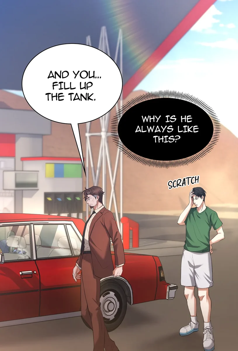 The first fuel stop in Backseat Trip with my Stepmother Episode 1