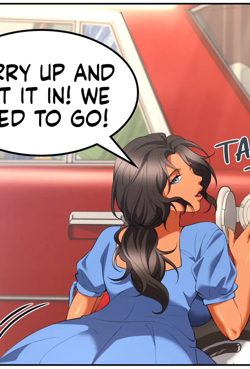 The car being loaded in the Backseat Trip with my Stepmother prologue