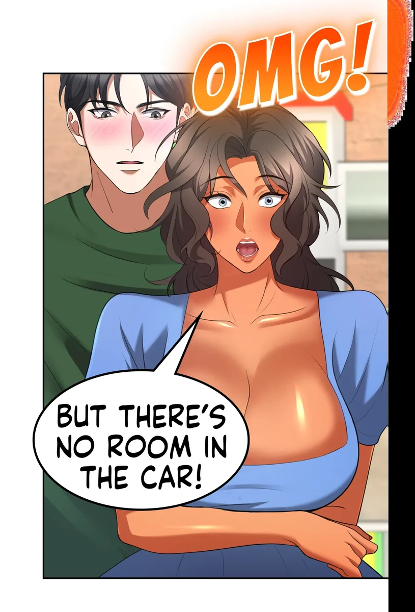 The stepmother discovering there is no room in the car in the prologue