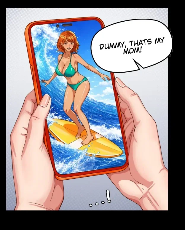 Claire showing Lucas a photo of Victoria in Daughter or Mother Chapter 1