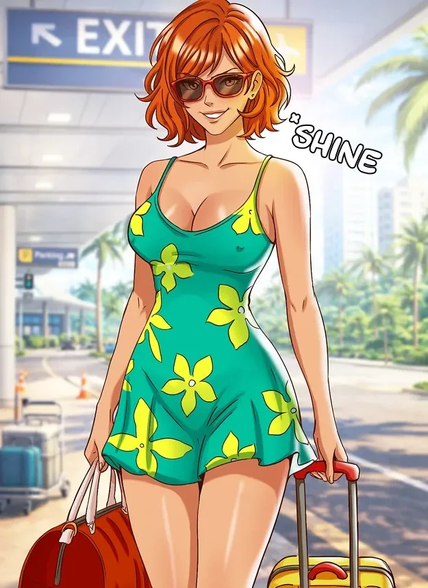 Victoria arriving at the airport in Daughter or Mother Chapter 1