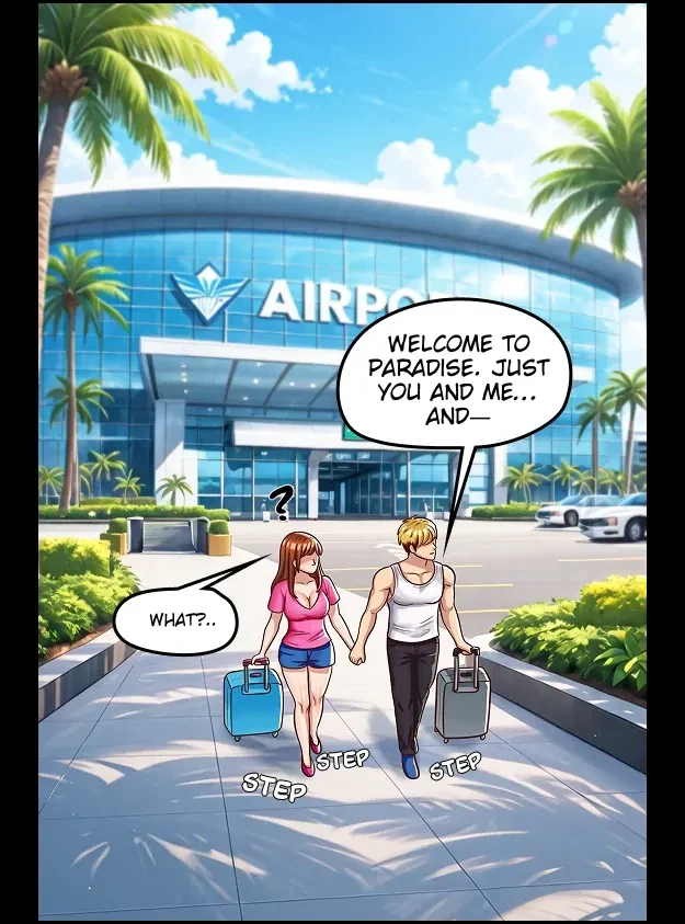 Lucas and Claire arriving for their holiday in Daughter or Mother