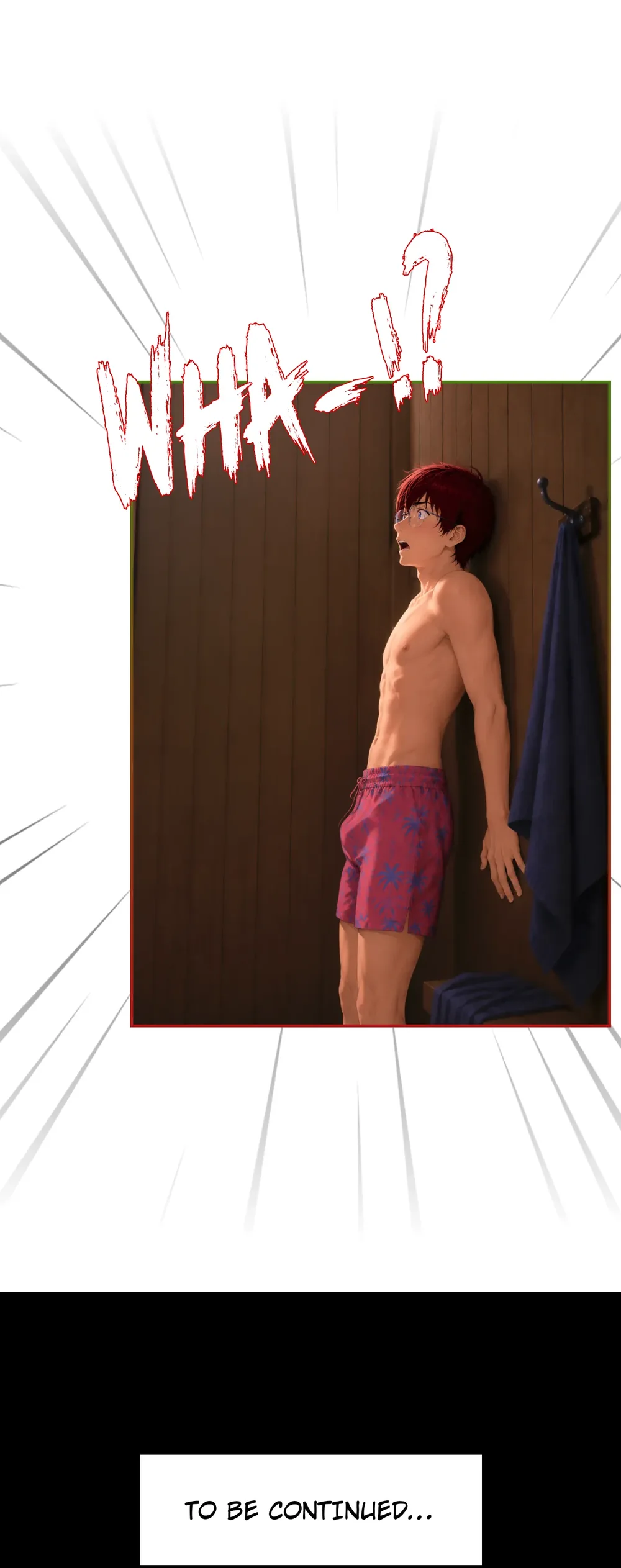 Evan reacting to the changing-stall cliffhanger in Mom’s Wild Friend Episode 1