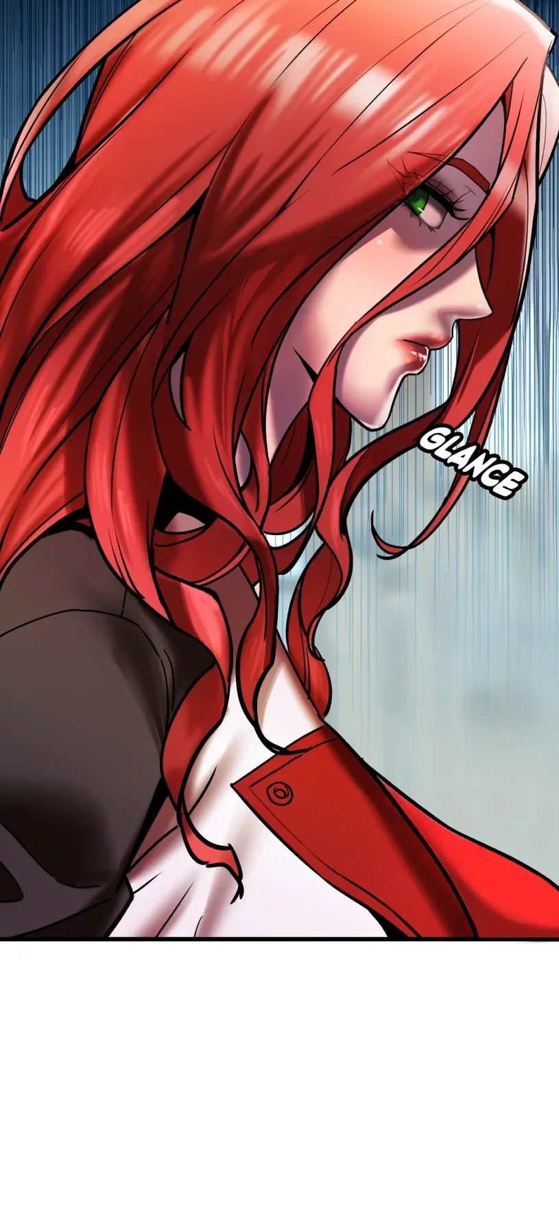 The redhead arriving in the Outlaw Girl prologue