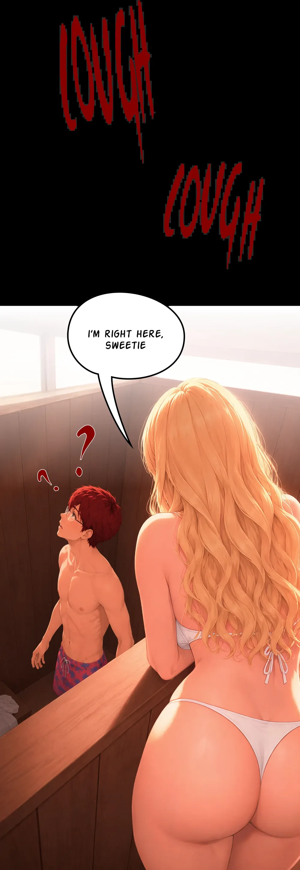 Mrs Bennett teasing Evan during the Mom’s Wild Friend prologue