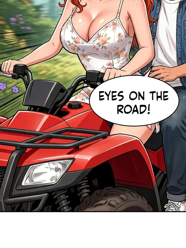 Roxy driving with Ethan in Redhead’s First Ride Episode 2